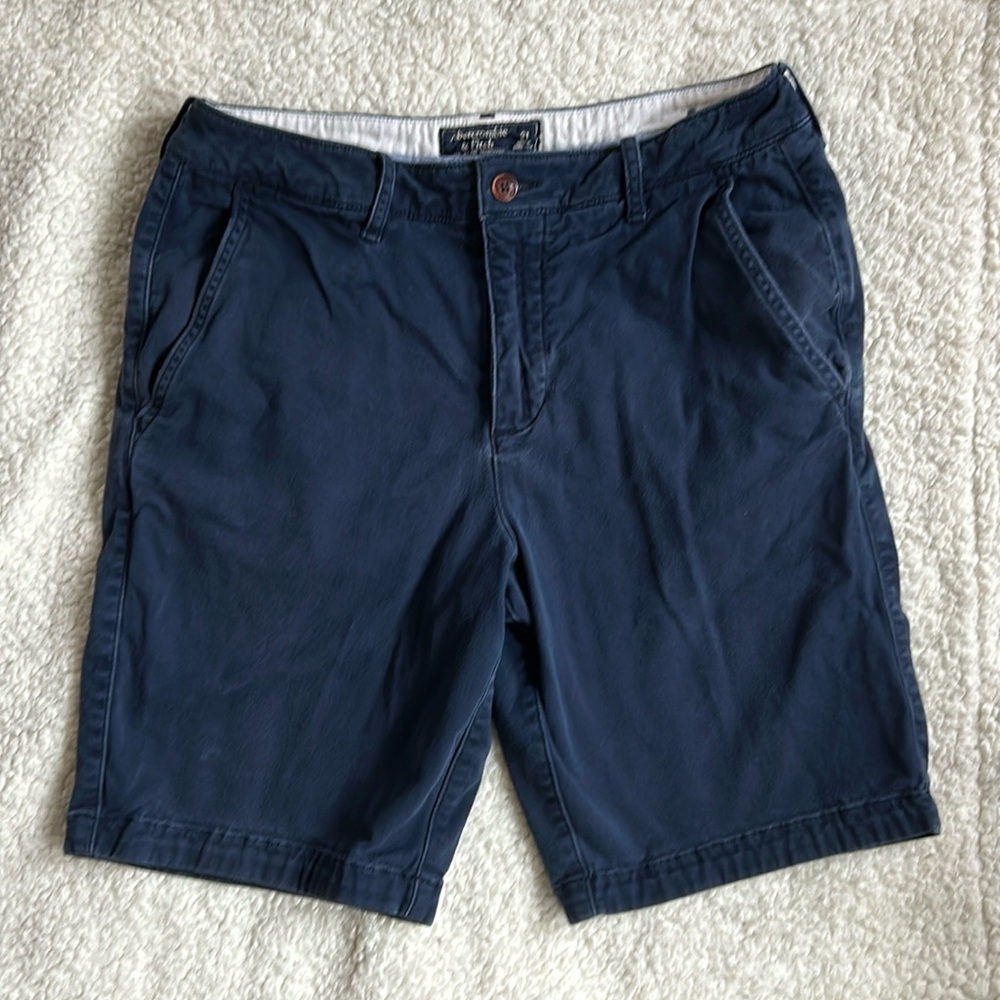 Abercrombie and Fitch Men’s Navy Blue Shorts
